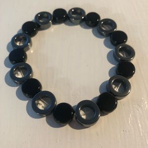 Black and grey matte women’s bracelet